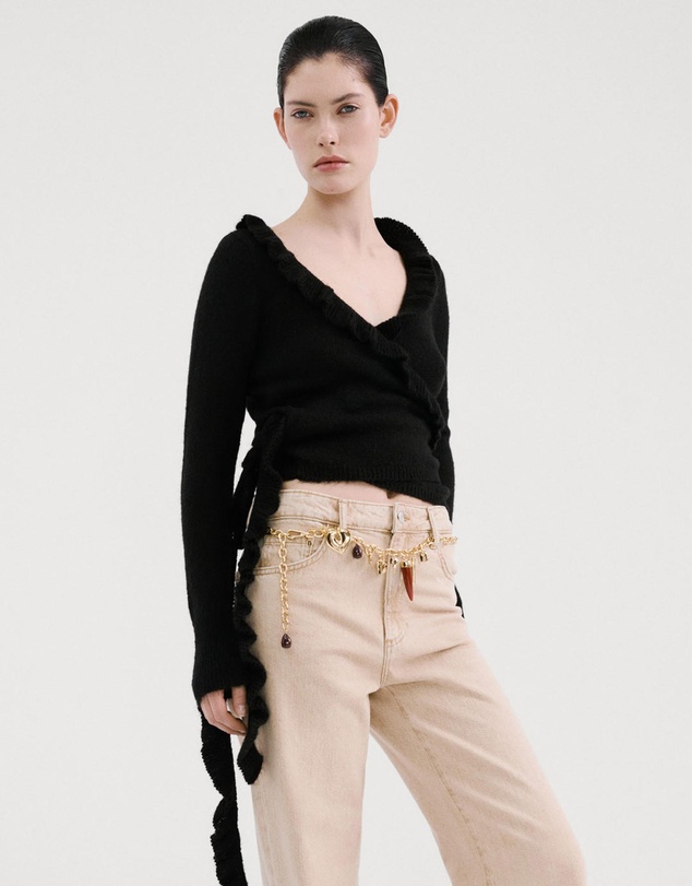 M.N.G - Ruffle Knit Cardigan