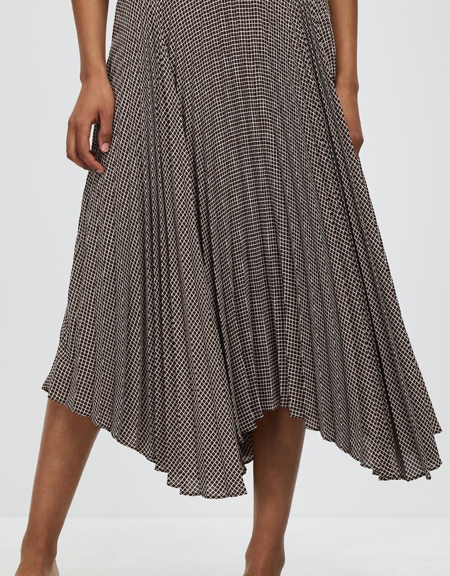 David Lawrence - Izmir Check Pleat Skirt