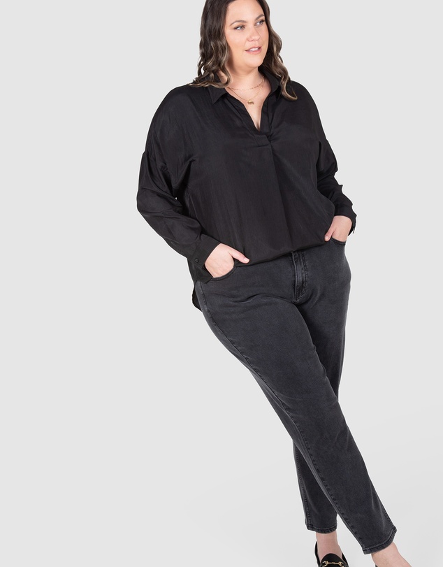 Love Your Wardrobe - Gabby Black Wash Stretch Jeans