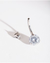 Lovisa - Titanium Classic Diamante Belly Bar