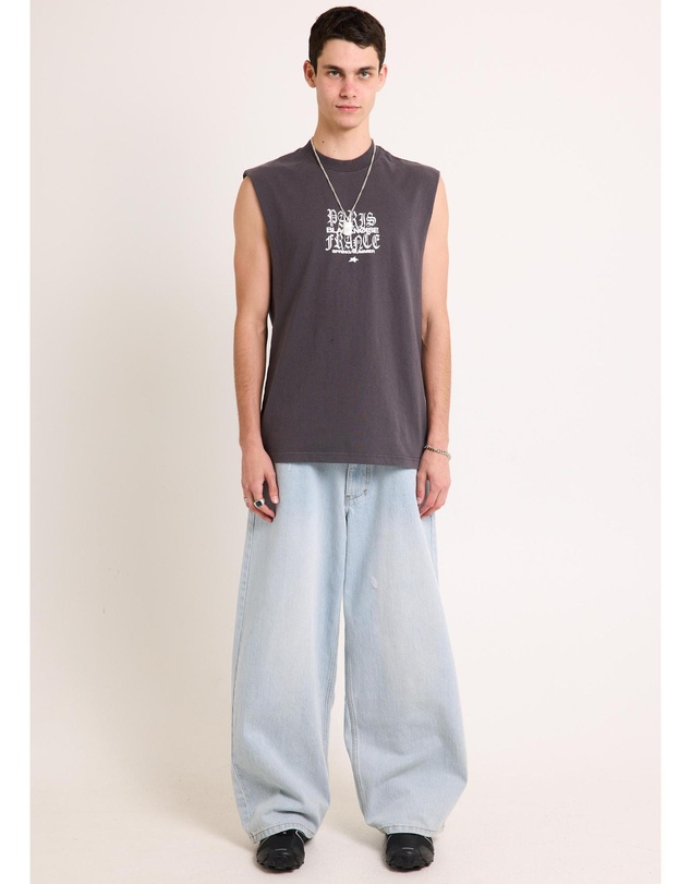 Black Noise White Rain - Rue Des Muscle Tank