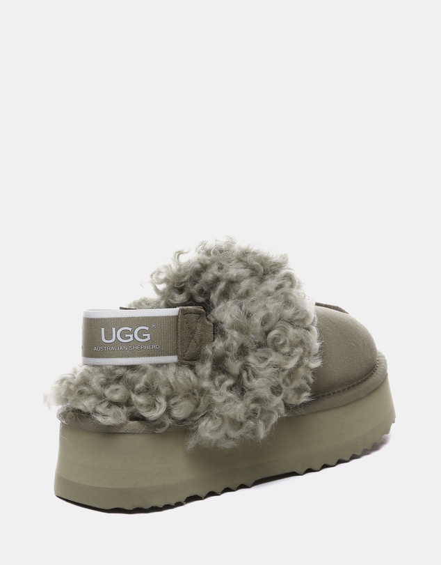 EVERAU - Australian Shepherd Ugg Waffle Curly Platform Cow Suede Upper House Shoes