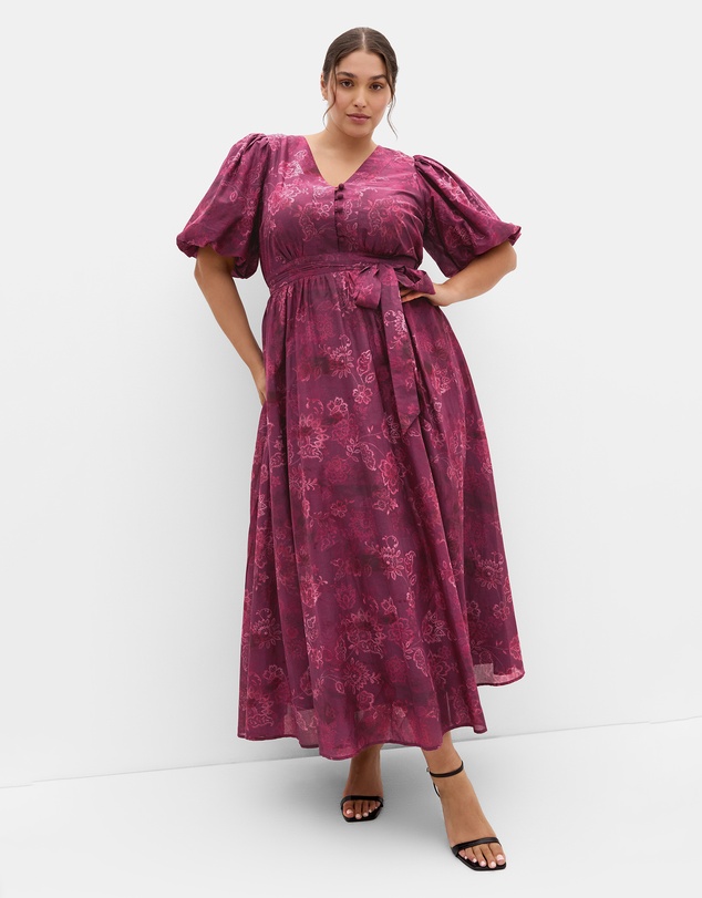 City Chic - Eternal Love Lace Print Maxi Dress