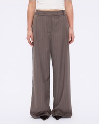 Minima Esenciales - Lior Wool Pinstripe Tailored Pants