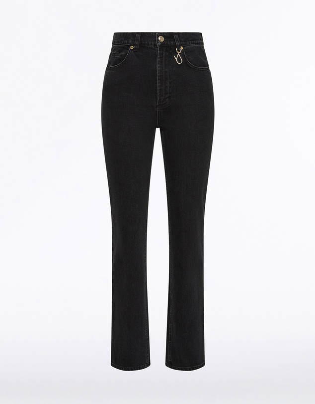 Carla Zampatti - Washed Black Denim Straight Leg Pant