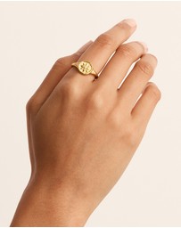 By Charlotte - Gold Live in Love Ring