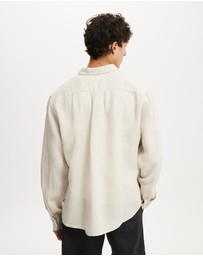 Cotton On - Relaxed Linen Long Sleeve Shirt