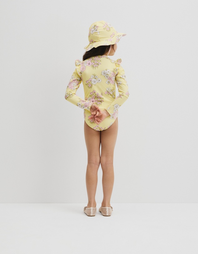 Country Road - Long Sleeve Frill Swimsuit