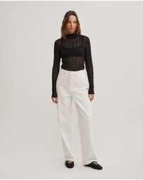 Witchery - Textured Long Sleeve Top