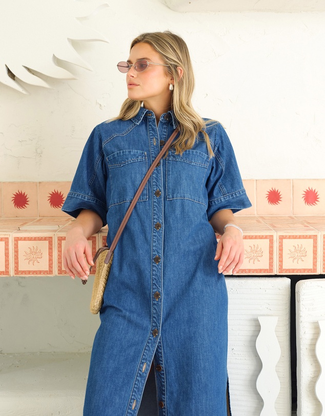 Ceres Life - Ava Short Sleeve Midi Dress