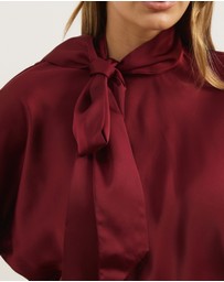 Atmos&Here - Caliah Satin Scarf Top