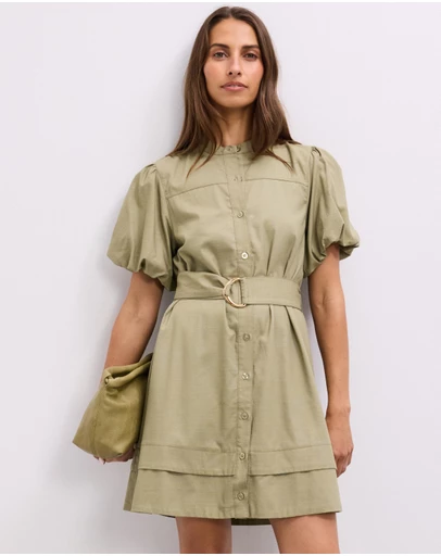 The Fated - Karla Puff Sleeve Mini Dress