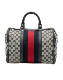 Pre-Loved by Azura Reborn - Pre-Loved Medium GG Canvas Web Joy Boston Bag