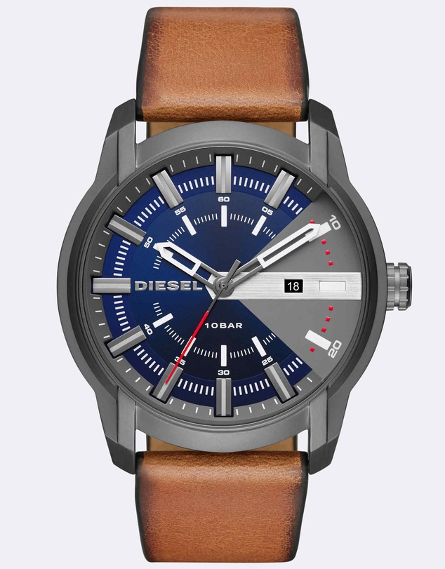 Diesel - Armbar Dark Brown Analogue Watch