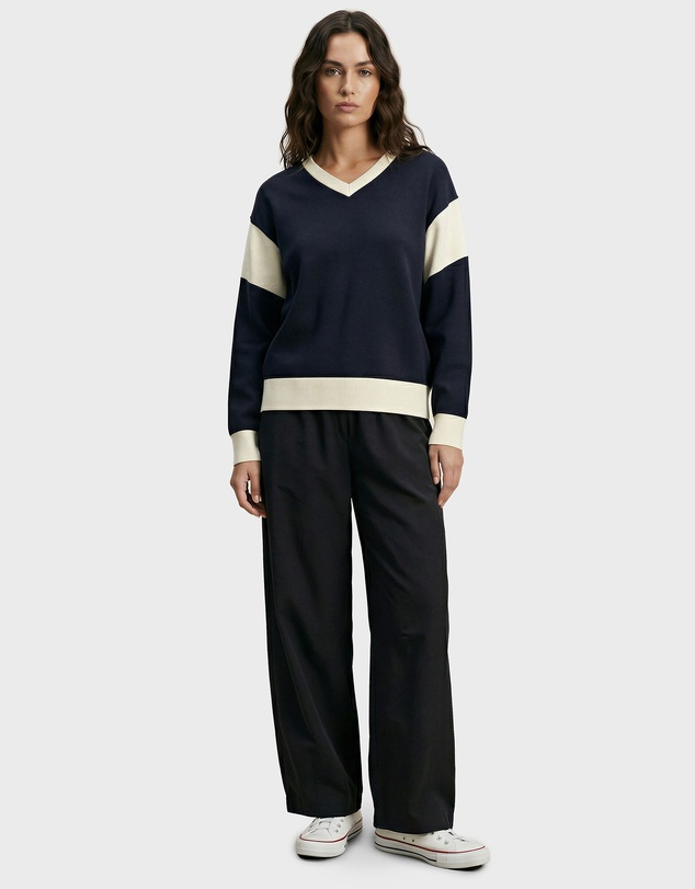 Academy Brand - Maggie Contrast V Sweat