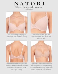 Natori - Jacquard Lace Wired Contour T-Shirt Bra