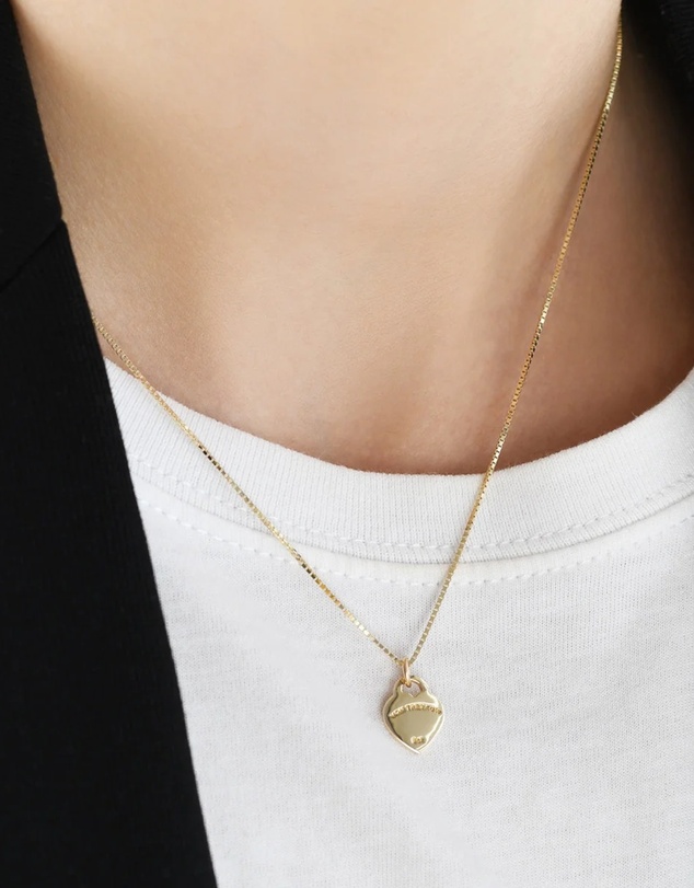 Von Treskow - Box Chain VT Heart Necklace