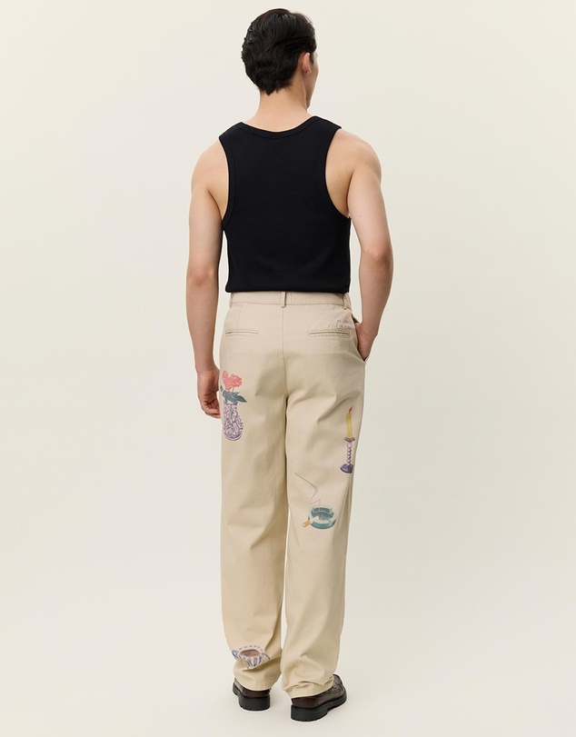 Les Deux - Romeo Pleated AOP Canvas Pants