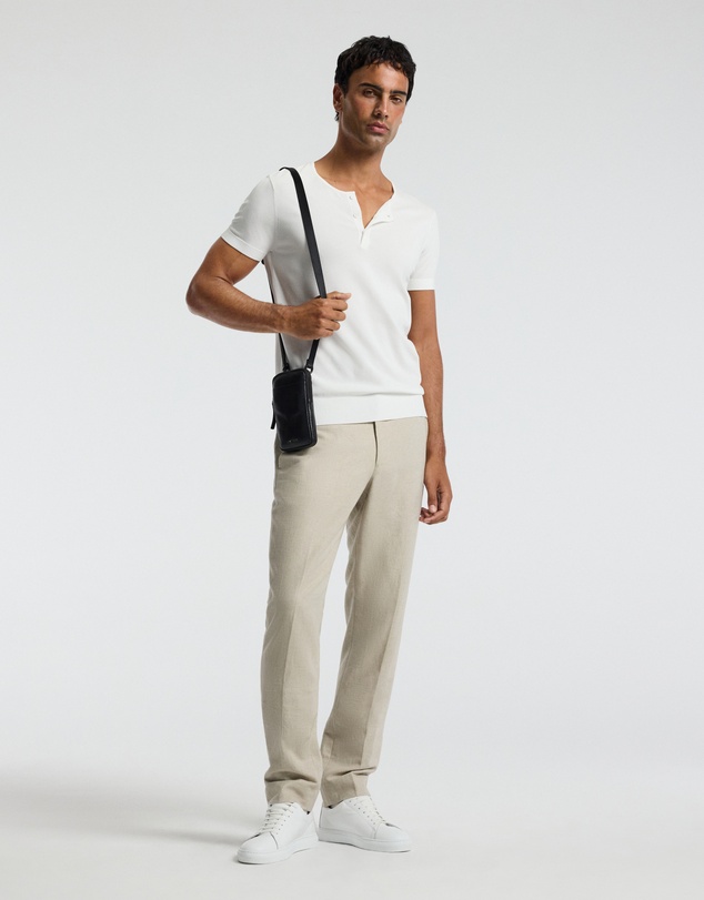Calibre - Short Sleeve Tech Henley Ivory