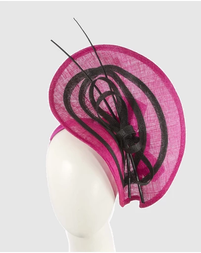 Max Alexander - Large Fuchsia Racing Fascinator