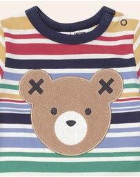 Huxbaby - Rainbow Stripe Huxbear Romper - Babies