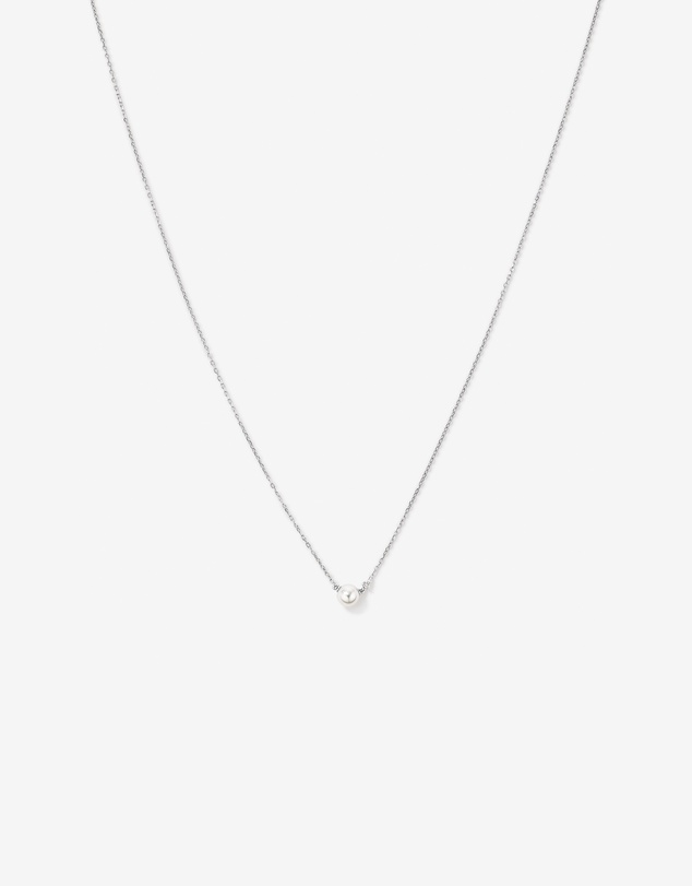 Michael Hill - 5mm Cultured Freshwater Pearl and Diamond Necklace in Sterling Silver
