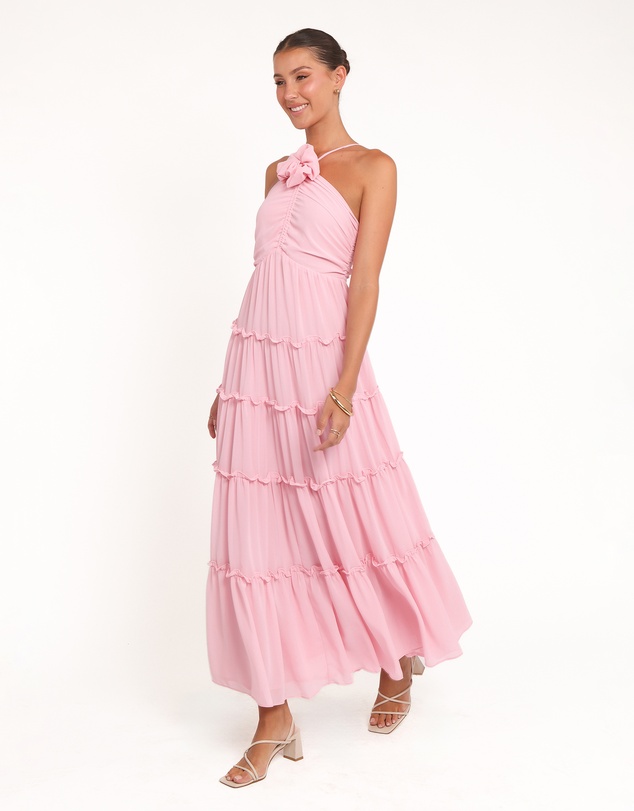 Petal & Pup - Dottie Halterneck Maxi Dress - Pink