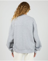 All About Eve - Serif Oversized Box Crew Grey Marle