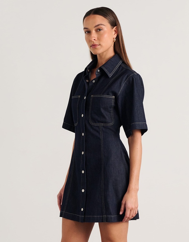 Jag - Loe Short Sleeve Denim Dress