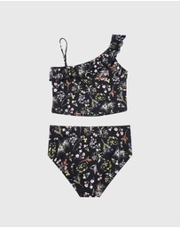 Aqua Blu Kids - Dandelion One Shoulder Bikini Set - Teens