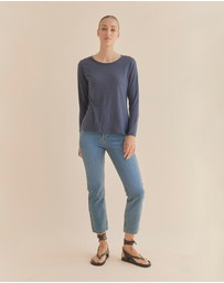 Amelius - Priya Long Sleeve Linen Jersey Top