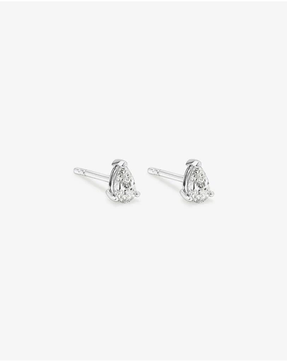 Michael Hill - Pear-Cut Cubic Zirconia Solitaire Stud Earrings in Sterling Silver