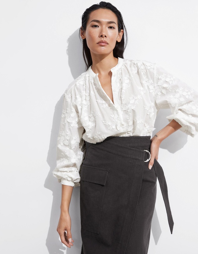 & Other Stories - Voluminous Floral-Appliqué Blouse
