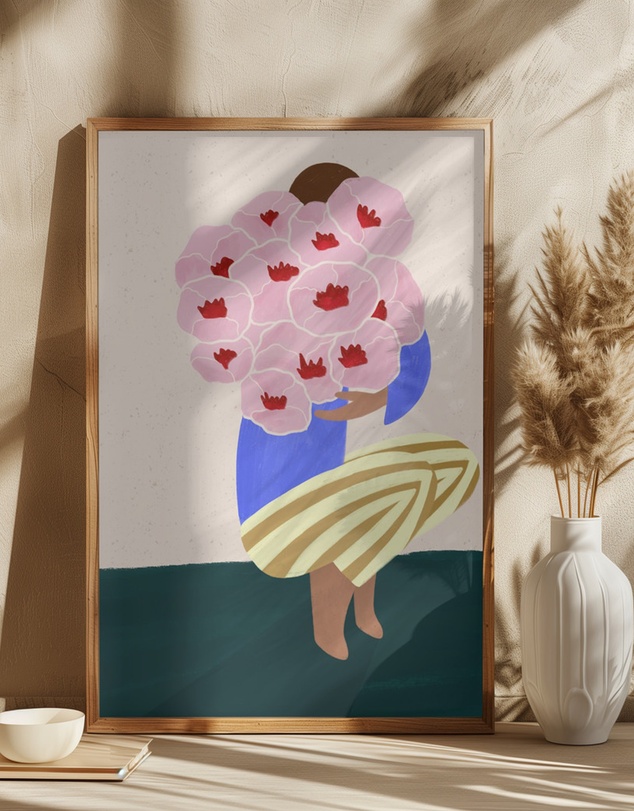 Olive et Oriel - Bouquet Of Flowers by Bea Muller Art Print