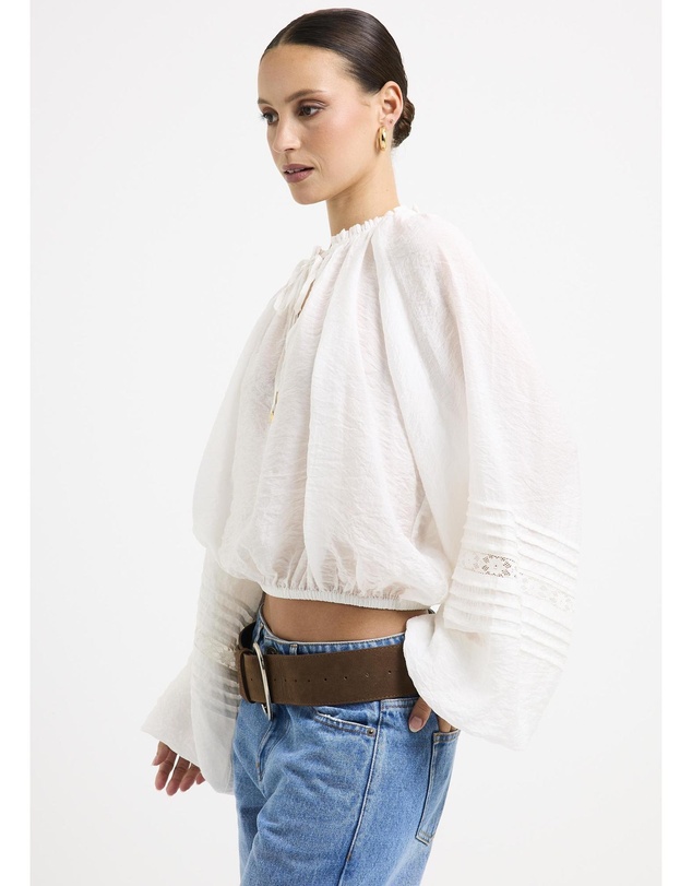 Subtitled - Attina Raglan Gathered Blouse