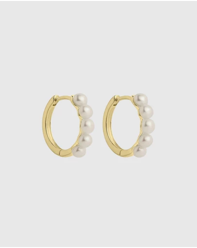 Najo - Mermaid Yellow Gold Pearl Earring