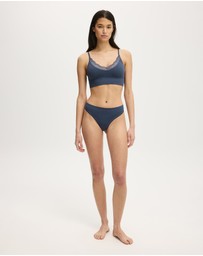Cotton On Body - Seamless Longline Lace Trim Bralette