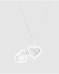 Wanderlust + Co - Heart Pearl Locket Necklace