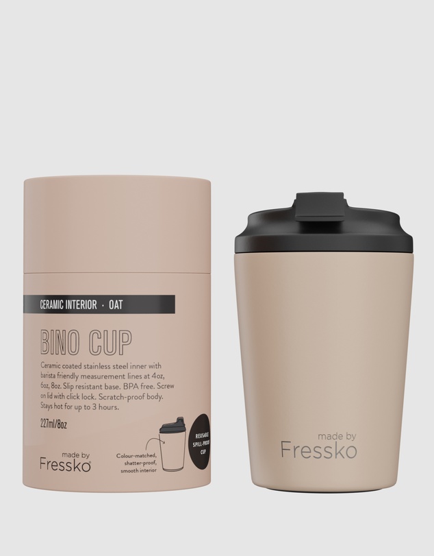 Fressko - Bino 8oz Reusable Ceramic Lined Coffee Cup