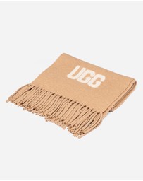 Ozwear Connection Uggs - Ugg Logo Cashmere Aus Wool Woven Scarf