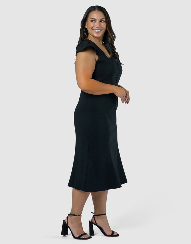 Pink Dusk by Curve Project - Truth or Dare Midi Dress