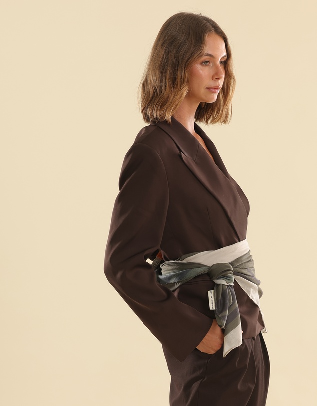 Morgan & Taylor - Eleanor Light-Weight Scarf in Khaki Green