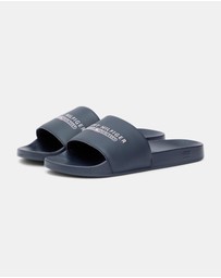 Tommy Hilfiger - Raised Embroidery Pool Slides - Men's