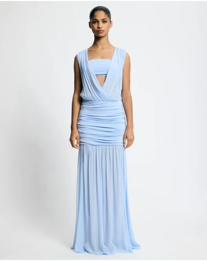 Lover - Zinnia Jersey And Georgette Maxi Dress