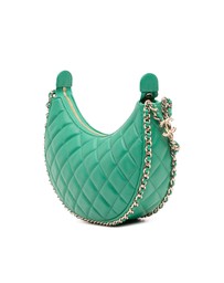 Pre-Loved by Azura Reborn - Pre-Loved Small Quilted Lambskin Chain Around Hook Hobo Bag