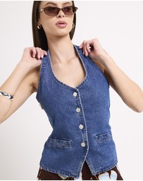 Subtitled - Destro Denim Halter Top