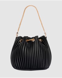 Olga Berg - Remi Pleated Drawstring Bag