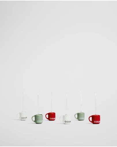 Country Road - Demm Mug Ornament Set Of 6