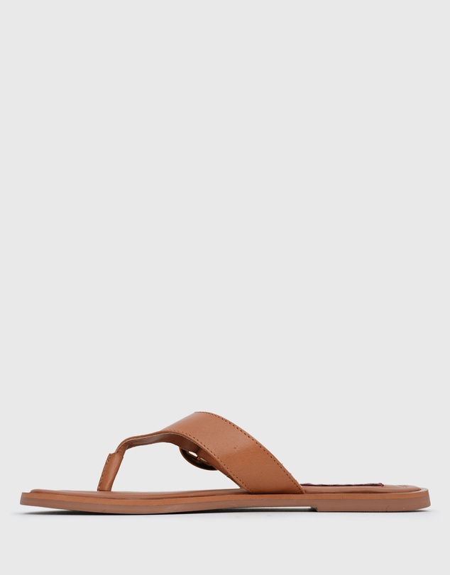 Betts - Rhodes Leather Buckle Thong Sandals