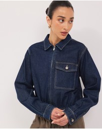 Calli - Mika Denim Bomber Jacket